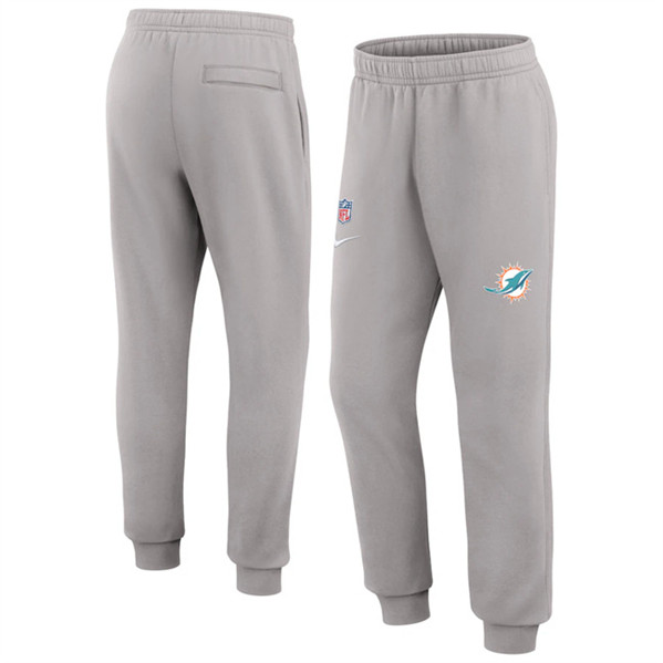 Men's Miami Dolphins Gray Chop Block Fleece Sweatpants